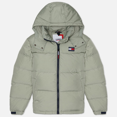 Женский пуховик Tommy Jeans Alaska Hooded Puffer, цвет зелёный, размер XS