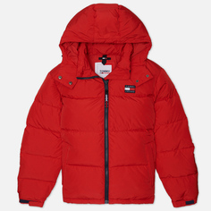 Женский пуховик Tommy Jeans Alaska Hooded Puffer, цвет красный, размер L