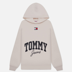 Женская толстовка Tommy Jeans Oversized New Varsity Hoodie, цвет белый