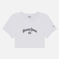 Женская футболка Tommy Jeans Ultra Cropped Grunge 1, цвет белый, размер M