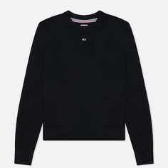 Женский свитер Tommy Jeans Essential Crew Neck, цвет чёрный, размер M