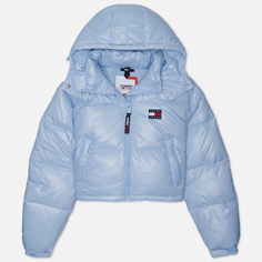 Женский пуховик Tommy Jeans Alaska Cropped Puffer, цвет голубой, размер L