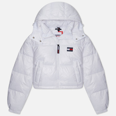 Женский пуховик Tommy Jeans Alaska Cropped Puffer, цвет белый, размер S