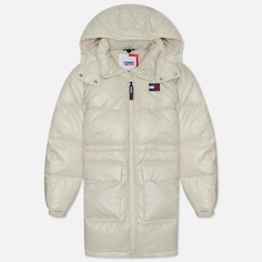 Женский пуховик Tommy Jeans Alaska Midi Puffer, цвет бежевый, размер M