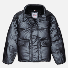 Женский пуховик Tommy Jeans Metallic Puffer, цвет серебряный, размер L