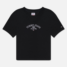 Женская футболка Tommy Jeans Classics Lux Ath, цвет чёрный, размер M