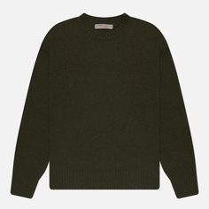 Мужской свитер FrizmWORKS Wool Elbow Block, цвет оливковый