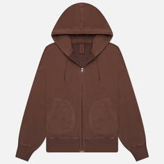 Мужская толстовка FrizmWORKS OG Pigment Dyeing Hoodie Zip Up Parka, цвет оранжевый