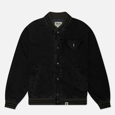 Мужская куртка бомбер thisisneverthat x Grateful Dead Lightning Denim Varsity, цвет чёрный