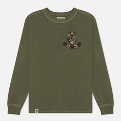 Мужской лонгслив thisisneverthat x Grateful Dead SYF Waffle Top, цвет оливковый, размер L