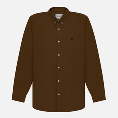 Мужская рубашка Carhartt WIP Madison, цвет коричневый