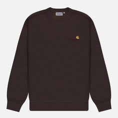 Мужская толстовка Carhartt WIP American Script, цвет коричневый