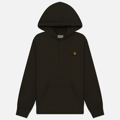 Мужская толстовка Carhartt WIP Hooded American Script, цвет оливковый