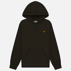 Мужская толстовка Carhartt WIP Hooded American Script, цвет оливковый, размер M