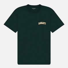 Мужская футболка Carhartt WIP University Script, цвет зелёный, размер L