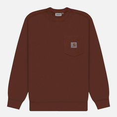 Мужская толстовка Carhartt WIP Pocket, цвет коричневый