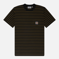 Мужская футболка Carhartt WIP Seidler Pocket, цвет оливковый, размер M