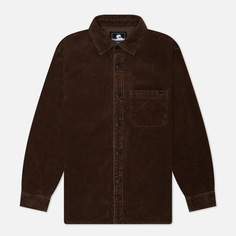 Мужская рубашка Edwin Ander Corduroy 8 Wales, цвет коричневый, размер XXL