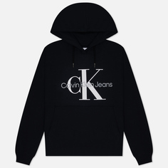 Женская толстовка Calvin Klein Jeans Monogram Hoodie, цвет чёрный, размер L