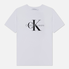 Женская футболка Calvin Klein Jeans Monogram, цвет белый, размер XS