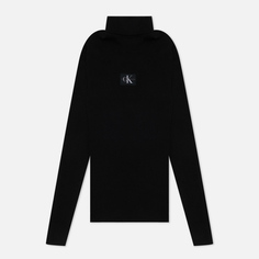 Женский свитер Calvin Klein Jeans Slim Ribbed Roll Neck, цвет чёрный
