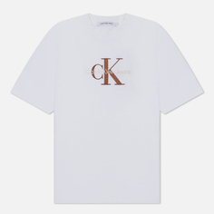 Женская футболка Calvin Klein Jeans Premium Monologo, цвет белый