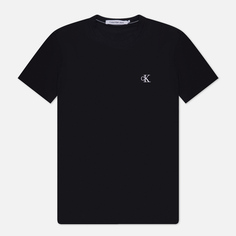 Мужская футболка Calvin Klein Jeans Essential Monogram Logo, цвет чёрный, размер S