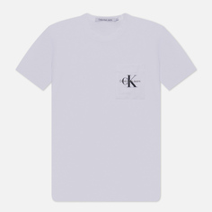 Мужская футболка Calvin Klein Jeans Slim Monogram Pocket, цвет белый, размер S