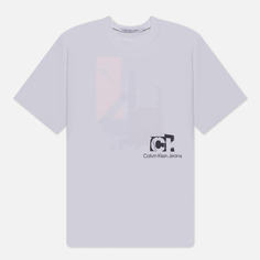 Мужская футболка Calvin Klein Jeans Connected Layer Landscape, цвет белый, размер XXL