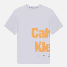 Мужская футболка Calvin Klein Jeans Bold Institutional Rib, цвет белый, размер XL