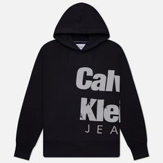 Мужская толстовка Calvin Klein Jeans Bold Institutional Hoodie, цвет чёрный, размер XL