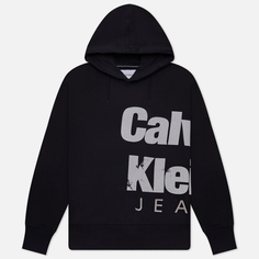 Мужская толстовка Calvin Klein Jeans Bold Institutional Hoodie, цвет чёрный, размер M