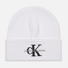 Шапка Calvin Klein Jeans Monologo Embroidery, цвет белый