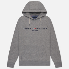 Мужская толстовка Tommy Hilfiger Core Tommy Logo Hoodie, цвет серый, размер L