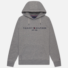 Мужская толстовка Tommy Hilfiger Core Tommy Logo Hoodie, цвет серый, размер XXL