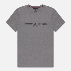 Мужская футболка Tommy Hilfiger Core Tommy Logo, цвет серый