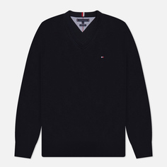 Мужской свитер Tommy Hilfiger 1985 V-Neck, цвет чёрный