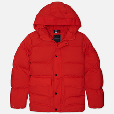 Мужской пуховик Tommy Hilfiger Classic Down Hooded, цвет красный, размер L