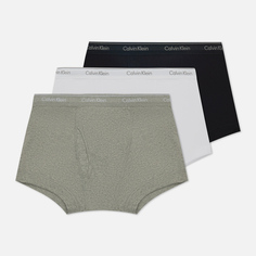 Комплект мужских трусов Calvin Klein Underwear 3-Pack Trunk Cotton Classics, цвет комбинированный, размер M