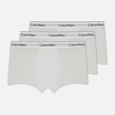 Комплект мужских трусов Calvin Klein Underwear 3-Pack Trunk Modern Cotton, цвет белый, размер S