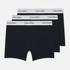 Комплект мужских трусов Calvin Klein Underwear 3-Pack Boxer Brief Modern Cotton, цвет чёрный, размер S