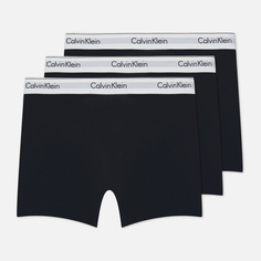 Комплект мужских трусов Calvin Klein Underwear 3-Pack Boxer Brief Modern Cotton, цвет чёрный