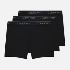 Комплект мужских трусов Calvin Klein Underwear 3-Pack Boxer Brief Micro Stretch Wicking, цвет чёрный, размер S