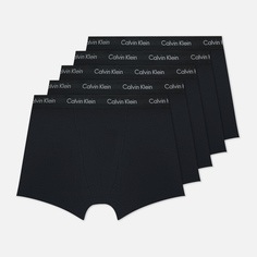 Комплект мужских трусов Calvin Klein Underwear 5-Pack Trunk Cotton Stretch, цвет чёрный, размер S