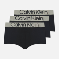 Комплект мужских трусов Calvin Klein Underwear 3-Pack Low Rise Trunk Steel Micro, цвет чёрный, размер XXL