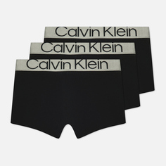 Комплект мужских трусов Calvin Klein Underwear 3-Pack Trunk Steel Cotton, цвет чёрный, размер XL