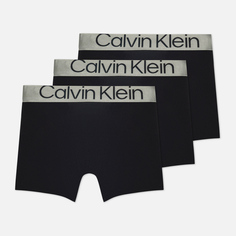 Комплект мужских трусов Calvin Klein Underwear 3-Pack Boxer Brief Steel Cotton, цвет чёрный, размер S