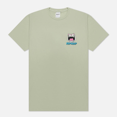 Мужская футболка RIPNDIP Feline Fine, цвет зелёный, размер XL