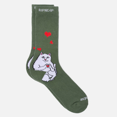 Носки RIPNDIP Nermal Love, цвет зелёный, размер 40-46 EU