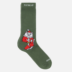 Носки RIPNDIP Lord Santa, цвет зелёный